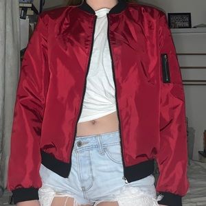 Red Bomber Jacket